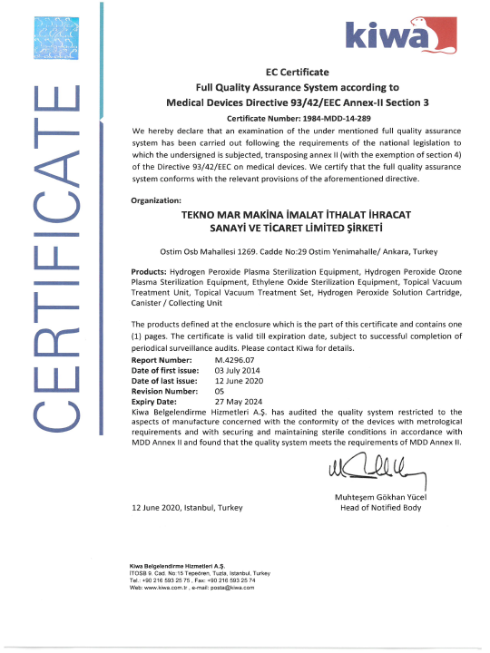 Teknomar CE Certificate